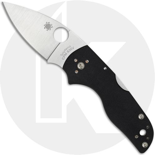 Spyderco Lil' Native Backlock Knife C230MBGP EDC Compact Folder Plain Blade Black G10