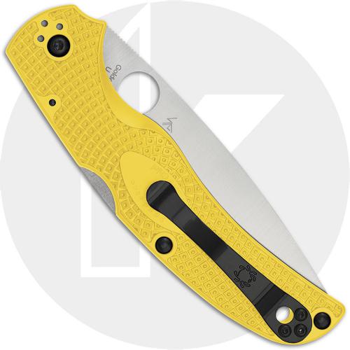 Spyderco Native Chief Lightweight Salt C244SYL Knife - Serrated CPM-MagnaCut Drop Point - Yellow FRN