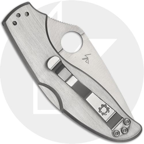 Spyderco UpTern Lock Back C261P - Plain Edge - Stainless Steel - Value Folder