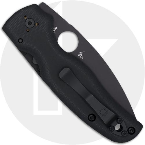 Spyderco Bodacious C263GSBK Knife - DLC Serrated CPM S30V Leaf - Black G10