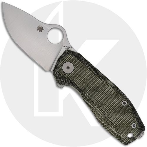 Spyderco SpyNano C268MTIP Knife - Bohler M398 - Green Micarta/Titanium - Flash Batch