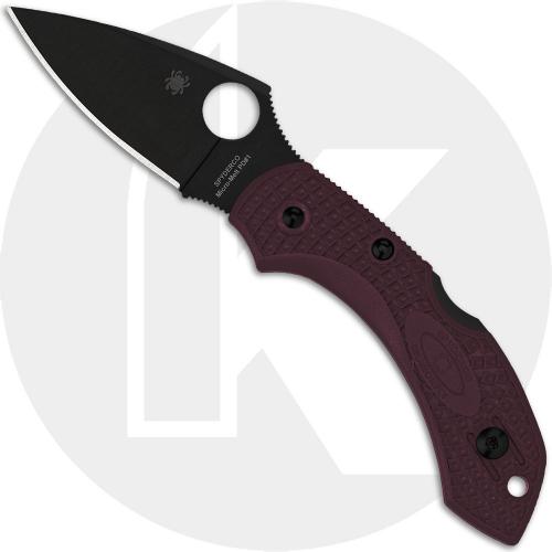 Spyderco Dragonfly 2 Lightweight C28BGBKP2 Knife - Sprint Run - TiCN CTS PD#1 Drop Point - Burgundy FRN