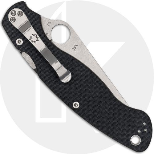 Spyderco Military 2 C36CFP2 Knife - Sprint Run - Satin S90V Clip Point - Carbon Fiber