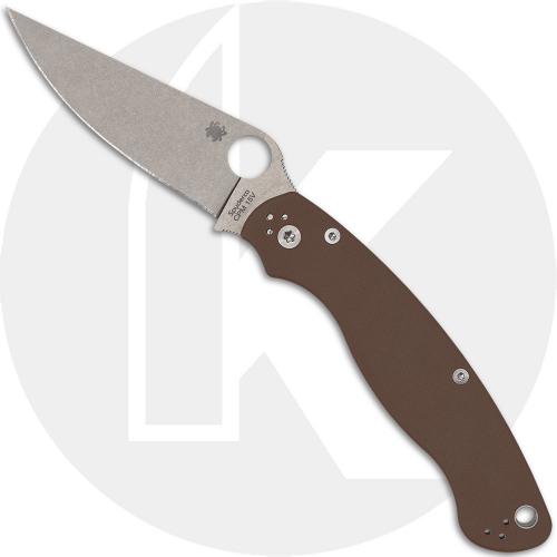 Spyderco Military 2 C36GPBN15V2 - Sprint Run - Satin 15V Blade - Brown G10 - USA Made