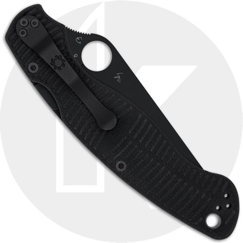 Spyderco Military 2 C36GMCBKP2 Knife - Black CPM MagnaCut Clip Point - Black G10 - USA Made