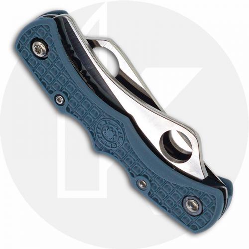 Spyderco Dyad Jr C39P&SBG - 2011 Sprint Run - Clip Blade and Serrated Sheepfoot Blade - Blue Gray FRN - Discontinued Item -