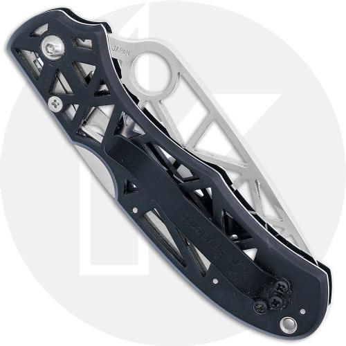 Spyderco R C67S - Serrated Skeletonized ATS-34 - Skeletonized Black Almite - Discontinued Item - Serial Numbered - BNIB - 1999