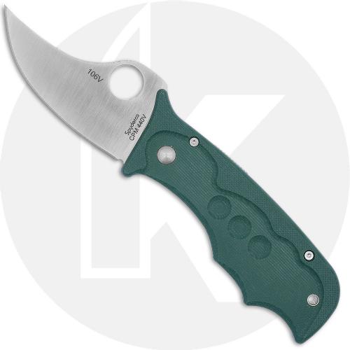 Spyderco Lil Temperance C69GP2 - CPM 440V Trailing Point - Green G10 - Discontinued Item - Serial Numbered - BNIB - 2002