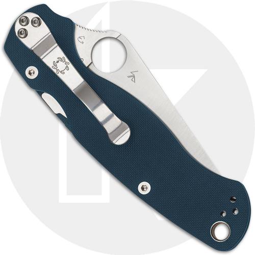 Spyderco Para Military 2 C81GPCBL2 Knife - Satin CPM SPY27 - Cobalt Blue G10