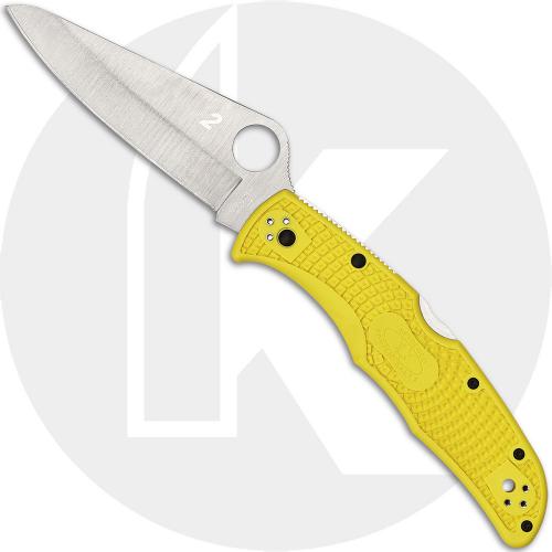 Spyderco Pacific Salt 2 Knife - C91PYL2 - H-2 Drop Point - Yellow FRN - Lock Back