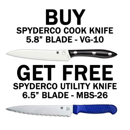 BUY Spyderco Cook Knife GET FREE Spyderco Utility Knife