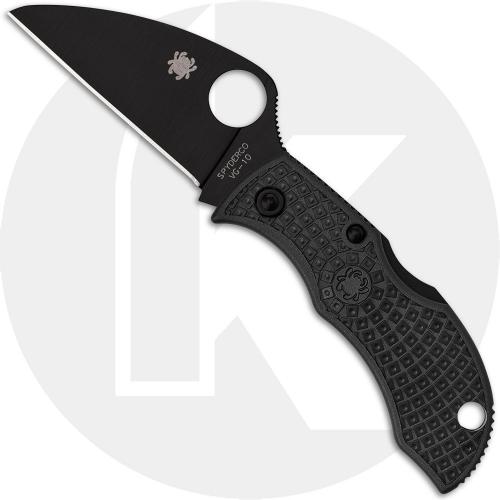 Spyderco Manbug Lightweight Knife - MBKWPBK - Black VG-10 Wharncliffe - Black FRN - Lock Back