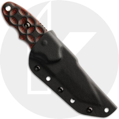 TOPS Knives C.A.T. 200H-02 - Black 1095 Steel Hunters Point - Red / Black Rocky Mountain Bullseye G10