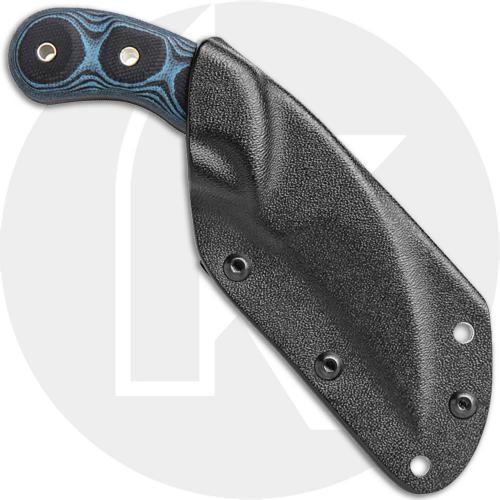 TOPS Knives Devils Claw DEVCL-01 - Leo Espinoza - Part Serrated Black 1095 Steel Hawkbill - Blue / Black G10