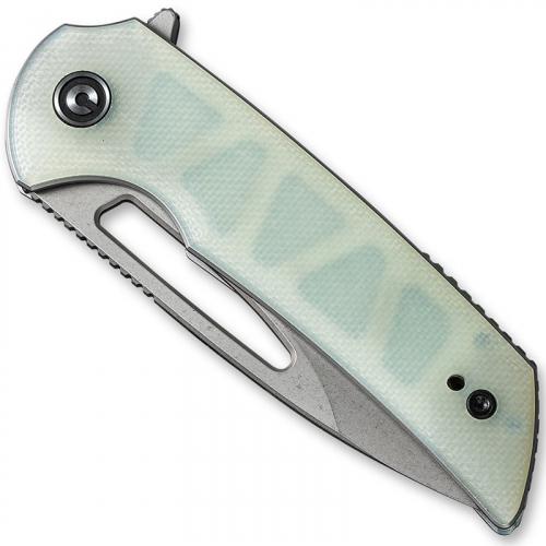 CIVIVI Odium Knife C2010F - Stonewash D2 Drop Point - Natural G10 - Liner Lock Flipper Folder