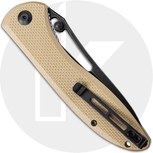 CIVIVI Picaro C916B - Black Stonewash D2 Drop Point - Tan G10 - Liner Lock Folder