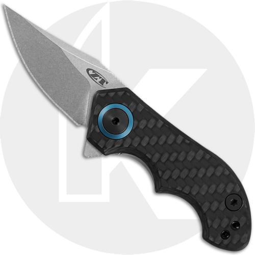 Zero Tolerance 0022 Tim Galyean Gents Flipper Folder Carbon Fiber and Titanium with KVT Opening