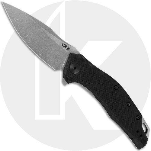 Zero Tolerance 0357 - Working Finish CPM 20CV Drop Point - Black G10 - SpeedSafe Assist - Flipper Knife - USA Made