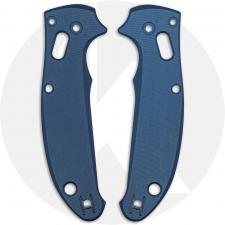 AWT Aluminum Scales for Spyderco Manix 2 Lightweight Knife - Agent Series - Linerless - Exclusive Midnight Blue Type III Hard Co