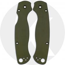 AWT Custom Aluminum Scales for Spyderco Para Military 2 Knife - OD Green - USA Made