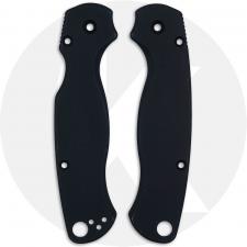 AWT Spyderco Para Military 2 CruCarta Scales - Agent Series - Black Anodized - USA Made