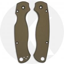 AWT Spyderco Para Military 2 CruCarta Scales - Agent Series - FDE Anodized - USA Made