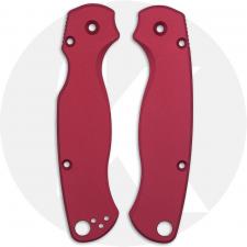 AWT Spyderco Para Military 2 CruCarta Scales - Agent Series - Weathered Red Anodized - USA Made