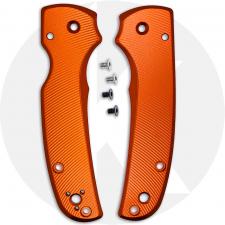 AWT Spyderco Shaman Scales - Agent Series - Clip Side Liner Delete - Solar Flare Orange Anodized - USA Made