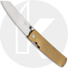 Boker Tenshi Brass 01BO328 - Kansei Matsuno EDC - VG-10 Reverse Tanto - Brass Handle - Liner Lock