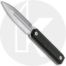 Boker Omerta 02BO032 - Jason Stout Dagger - Stonewash Carbon Steel Double Edge - Black G10