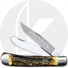 Boker Trapper Knife, Limited Stag with Blade Etch, BK-2525HHE