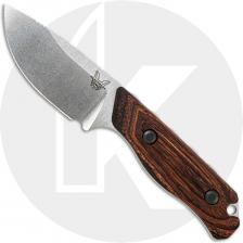 Benchmade Hidden Canyon Hunter 15017 - CPM S30V Drop Point Fixed Blade - Stabilized Wood Handle - Hunting Knife - USA Made