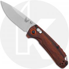 Benchmade North Fork 15032 Knife - Satin CPM S30V Drop Point - Stabilized Wood - USA Made
