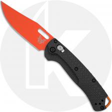Benchmade Mini Taggedout 15533OR-01 Knife - Orange Cerakote CPM-MagnaCut Clip Point - Carbon Fiber - USA Made