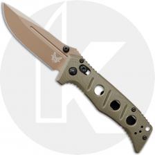 Benchmade Mini Adamas 273FE-2 Knife - Shane Sibert - Flat Earth CruWear Drop Point - OD G10 - AXIS Lock Folder - USA Made