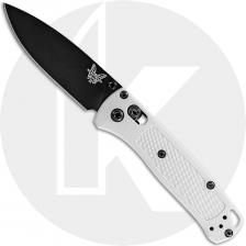 Benchmade Mini Bugout 533BK-1 Knife - Black S30V Drop Point - White Grivory - AXIS Lock Folder - USA Made