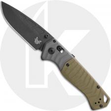 Benchmade PSK 593BK Knife - Cobalt Cerakote CPM-MagnaCut Drop Point - OD Green G10 with Gray G10 Bolster - USA Made