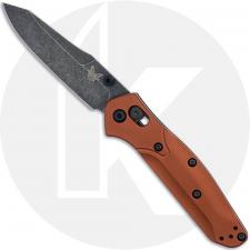 Benchmade Mini Osborne 945BK-03 Knife - Black CPM-MagnaCut Reverse Tanto - Burnt Copper Alunimum - USA Made