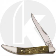 Case Small Texas Toothpick 12256 Knife - 125th Anniversary - Smooth Olive Green Bone - 610096SS - Discontinued - BNIB