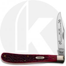 Case Slimline Trapper 1609 Knife - 100 Centennial - Jigged Red Bone - R61048SS - Discontinued - BNIB