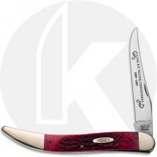 Case Large Texas Toothpick 1618 Knife - 100 Centennial - Jigged Red Bone - R610098SS - Discontinued - BNIB