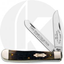 Case Trapper 2251 Knife - Tang Stamp Collection - Jigged Burnt Sugar Bone - 6254SSM - Discontinued - BNIB