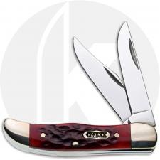 Case Select Mini Folding Hunter 02424 Knife - Pocket Worn Red Bone - 62165SS - Discontinued - BNIB