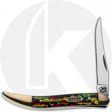 Case Select Small Texas Toothpick 02459 Knife - Christmas Tree Celluloid - RM10096SS - Discontinued - BNIB