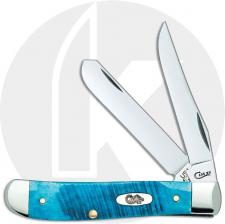 Case Mini Trapper Knife 25593 Caribbean Blue Bone 6207SS