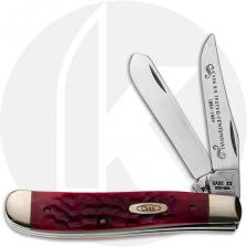 Case Mini Trapper 2631 Knife - 100 Centennial - Jigged Red Bone - R6207SS - Discontinued - BNIB