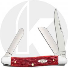 Case Medium Stockman Knife 31951 Dark Red Bone CV 6318CV