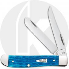 Case XX Mini Trapper 50641 Knife - Jigged Sky Blue Bone - 6207SS