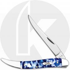 Case XX Medium Texas Toothpick 50724 Knife - Smooth Blue Crackle Kirinite - 1010094SS