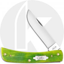 Case XX Sod Buster Jr 61044 Knife - Jigged Lime Green Bone - 6137SS